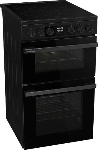 Hisense Hi6 Max HDCEC5C10B 50cm Double Oven Electric Cooker with Ceramic Hob – Black | Brand New & Boxed