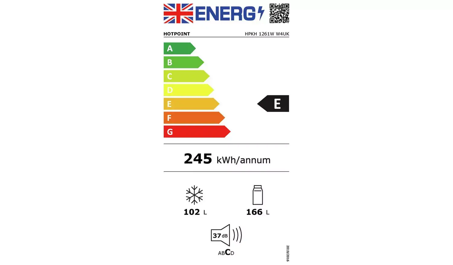 Hotpoint HPKH1261WW4UK 182cm 50/50 Frost Free Fridge Freezer with Water Dispenser – White | Brand New & Boxed - Image 6