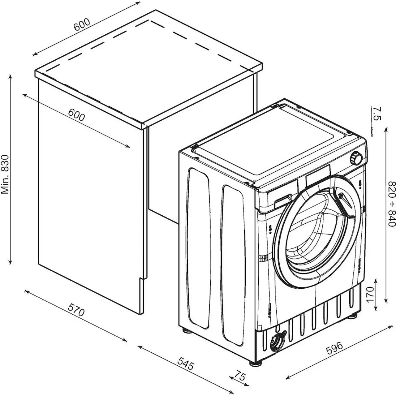 Hoover H-WASH 400 Pro BH4S69M6D9J-80 Integrated 9kg 1600rpm Washing Machine – White | Graded Appliance - Image 3