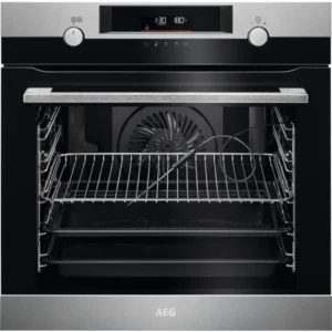 AEG BPK556260M SteamBake 71L Built-In Single Electric Oven with Pyrolytic Cleaning – Stainless Steel | Graded Appliance